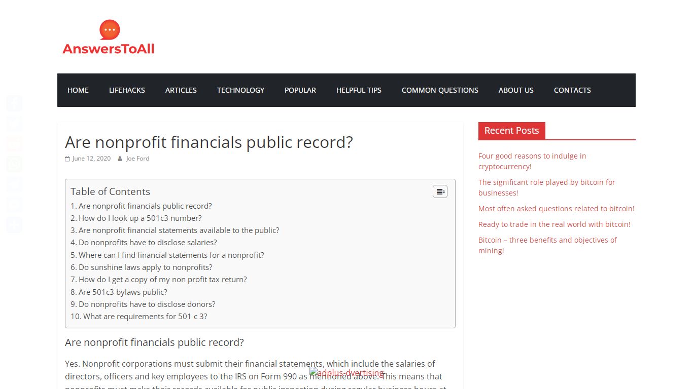 Are nonprofit financials public record? – AnswersToAll